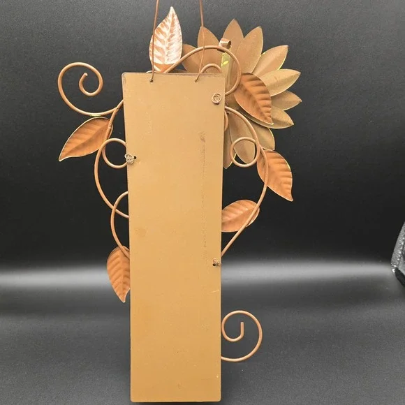 Rustic Metal Sunflower Welcome Sign Vertical Wall Hanging Decor Blue/Teal - Picture 11 of 11